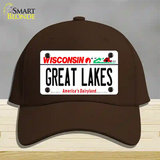 Great Lakes Wisconsin Novelty License Plate Hat Cotton / Dark Brown