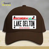 Lake Dalton Wisconsin Novelty License Plate Hat Cotton / Dark Brown