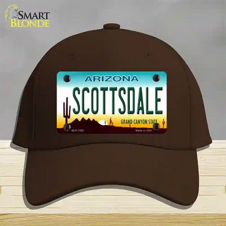 Scottsdale Arizona Novelty License Plate Hat Cotton / Dark Brown