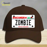 Zombie Wisconsin Novelty License Plate Hat Cotton / Dark Brown