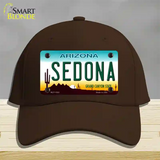 Sedona Arizona Novelty License Plate Hat Cotton / Dark Brown