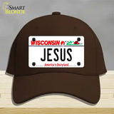 Jesus Wisconsin Novelty License Plate Hat Cotton / Dark Brown