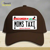 Moms Taxi Wisconsin Novelty License Plate Hat Cotton / Dark Brown