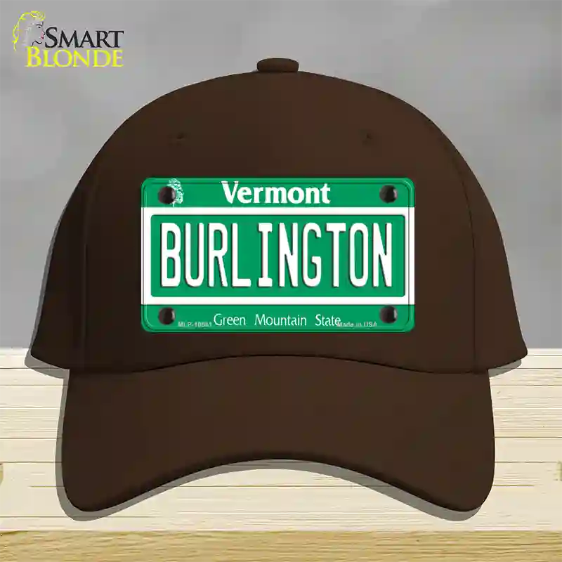 Burlington Vermont Novelty License Plate Hat Cotton / Dark Brown