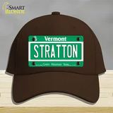 Stratton Vermont Novelty License Plate Hat Cotton / Dark Brown