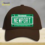 Newport Vermont Novelty License Plate Hat Cotton / Dark Brown