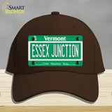 Essex Junction Vermont Novelty License Plate Hat Cotton / Dark Brown