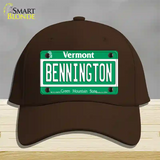 Bennington Vermont Novelty License Plate Hat Cotton / Dark Brown