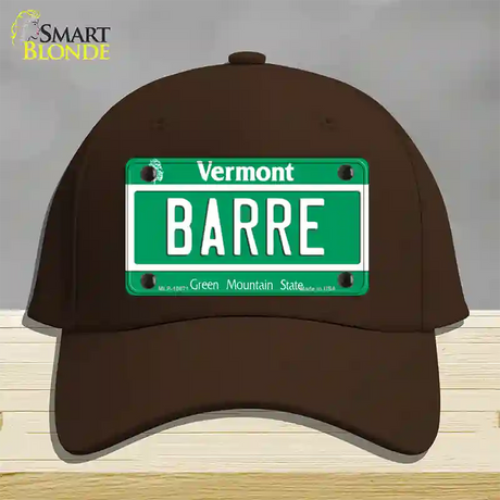 Barre Vermont Novelty License Plate Hat Cotton / Dark Brown