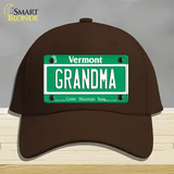 Grandma Vermont Novelty License Plate Hat Cotton / Dark Brown