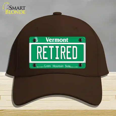 Retired Vermont Novelty License Plate Hat Cotton / Dark Brown