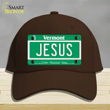 Jesus Vermont Novelty License Plate Hat Cotton / Dark Brown