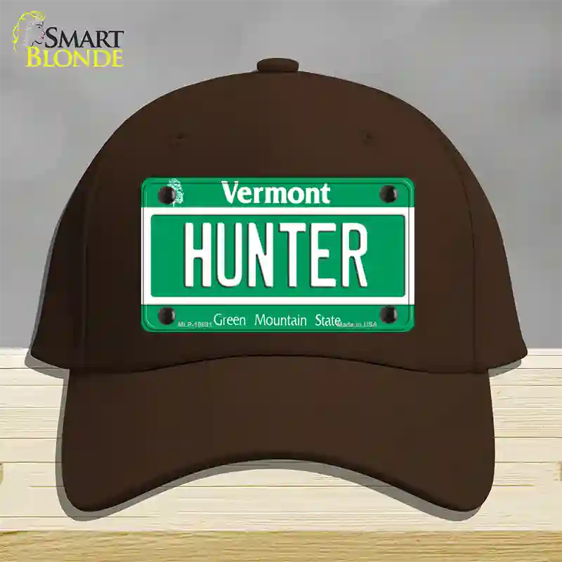 Hunter Vermont Novelty License Plate Hat Cotton / Dark Brown