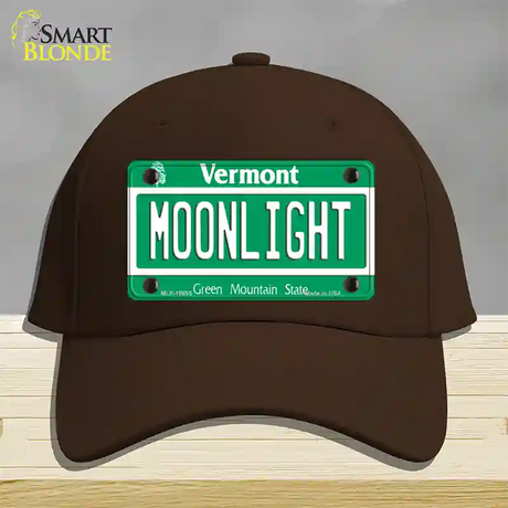 Moonlight Vermont Novelty License Plate Hat Cotton / Dark Brown