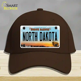 North Dakota Legendary Novelty License Plate Hat Cotton / Dark Brown