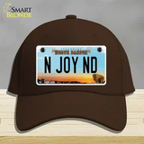 N Joy ND North Dakota Novelty License Plate Hat Cotton / Dark Brown