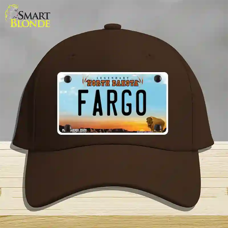 Fargo North Dakota Novelty License Plate Hat Cotton / Dark Brown