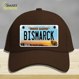 Bismarck North Dakota Novelty License Plate Hat Cotton / Dark Brown