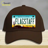 Flagstaff Arizona Novelty License Plate Hat Cotton / Dark Brown