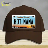 Hot Mama North Dakota Novelty License Plate Hat Cotton / Dark Brown