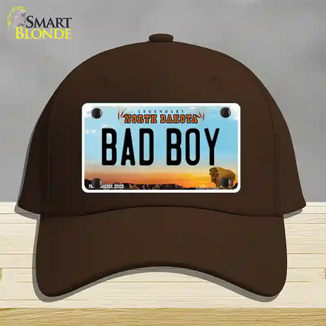 Bad Boy North Dakota Novelty License Plate Hat Cotton / Dark Brown