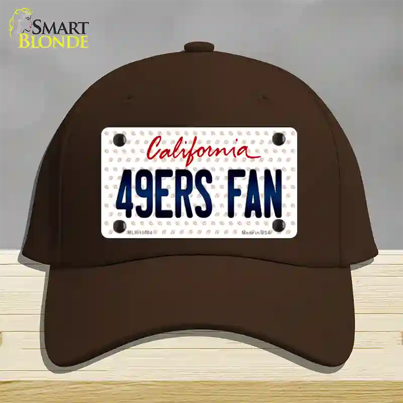 49ERS Fan California Novelty License Plate Hat Cotton / Dark Brown