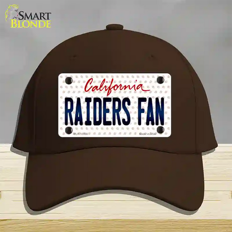 Raiders Fan California Novelty License Plate Hat Cotton / Dark Brown