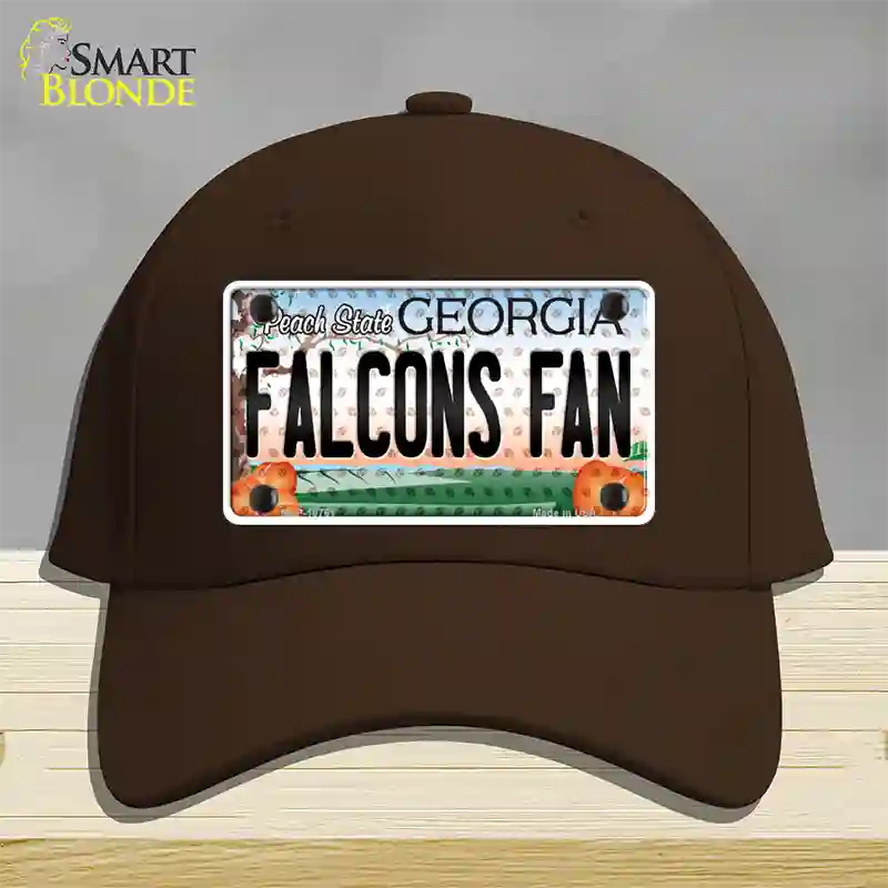 Falcons Fan Georgia Novelty License Plate Hat Cotton / Dark Brown