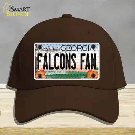 Falcons Fan Georgia Novelty License Plate Hat Cotton / Dark Brown