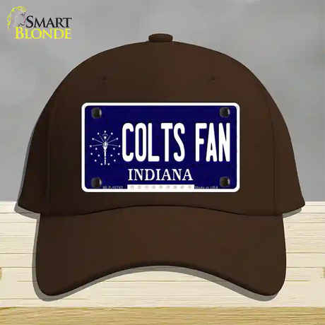 Colts Fan Indiana Novelty License Plate Hat Cotton / Dark Brown