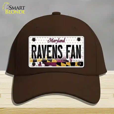 Ravens Fan Maryland Novelty License Plate Hat Cotton / Dark Brown