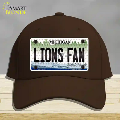 Lions Fan Michigan Novelty License Plate Hat Cotton / Dark Brown