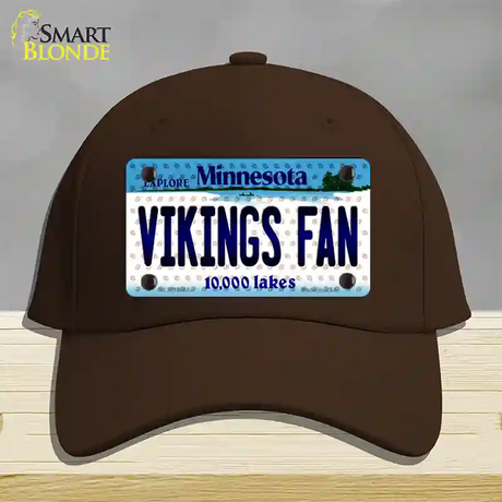 Vikings Fan Minnesota Novelty License Plate Hat Cotton / Dark Brown