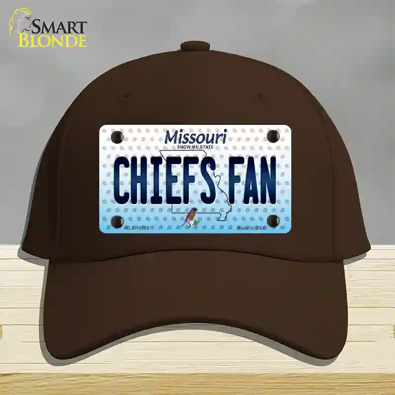 Chiefs Fan Missouri Novelty License Plate Hat Cotton / Dark Brown