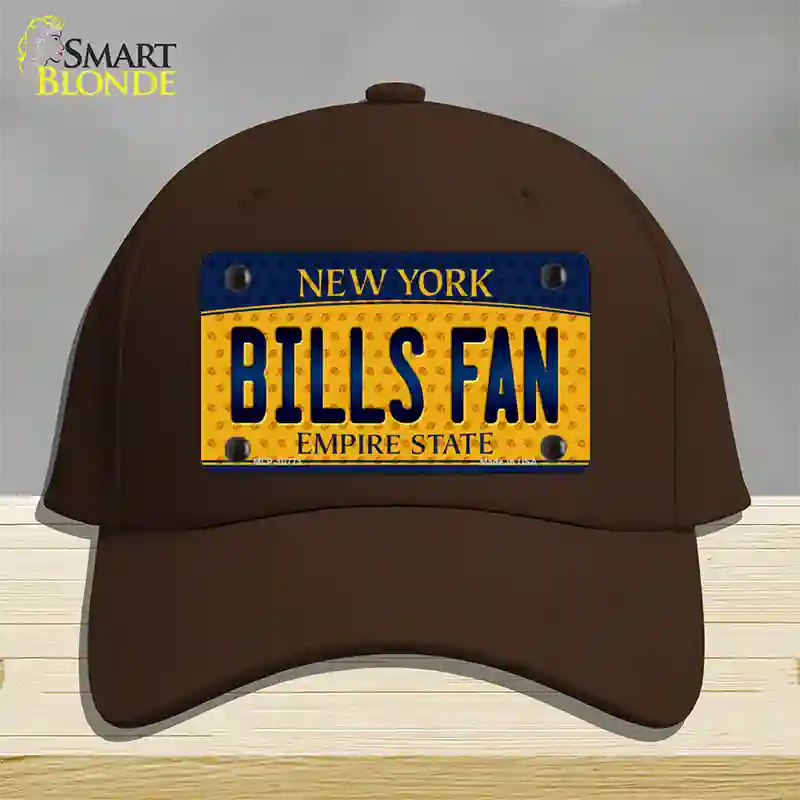 Bills Fan New York Novelty License Plate Hat Cotton / Dark Brown