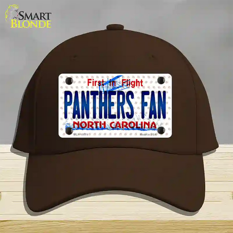 Panthers Fan North Carolina Novelty License Plate Hat Cotton / Dark Brown