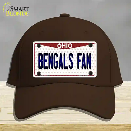 Bengals Fan Ohio Novelty License Plate Hat Cotton / Dark Brown