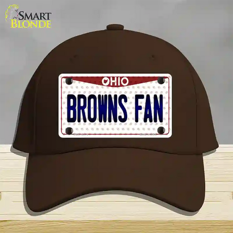 Browns Fan Ohio Novelty License Plate Hat Cotton / Dark Brown