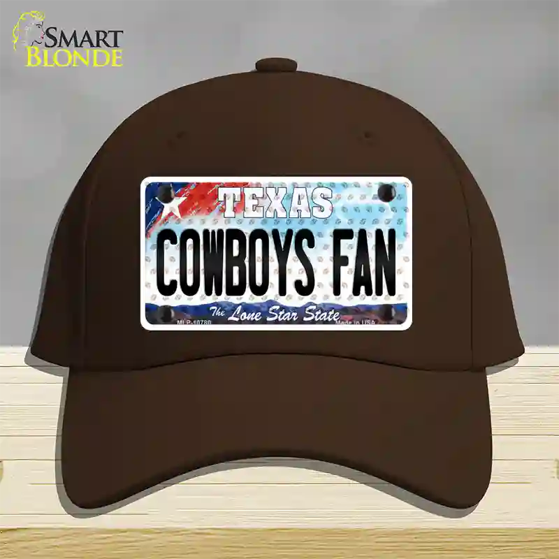 Cowboys Fan Texas Novelty License Plate Hat Cotton / Dark Brown