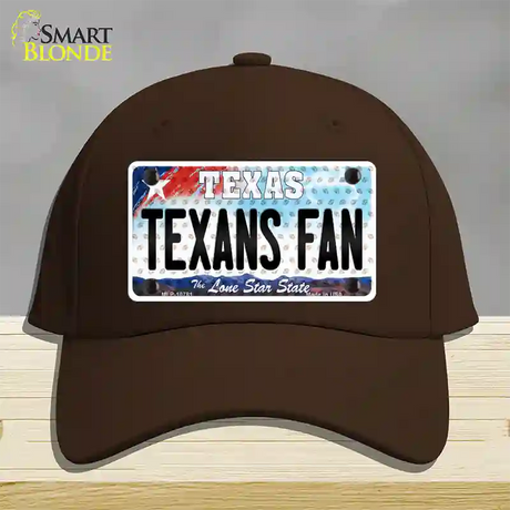 Texans Fan Texas Novelty License Plate Hat Cotton / Dark Brown