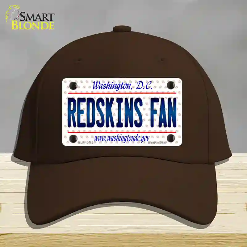 Redskins Fan Washington DC Novelty License Plate Hat Cotton / Dark Brown