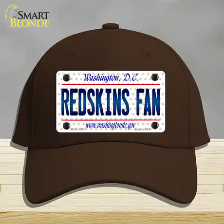 Redskins Fan Washington DC Novelty License Plate Hat Cotton / Dark Brown