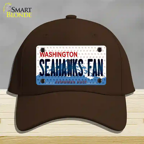 Seahawks Fan Washington Novelty License Plate Hat Cotton / Dark Brown