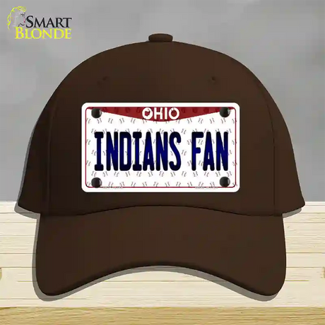 Indians Fan Ohio Novelty License Plate Hat Cotton / Dark Brown