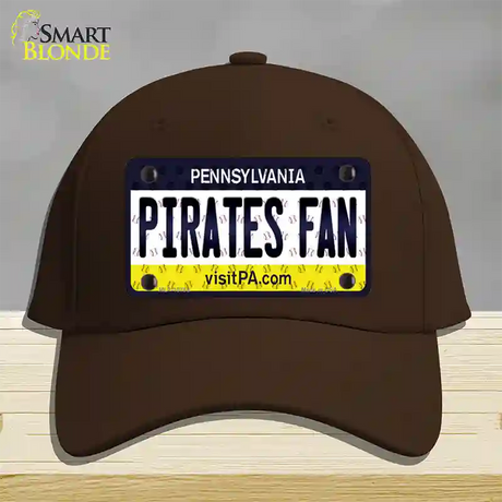 Pirates Fan Pennsylvania Novelty License Plate Hat Cotton / Dark Brown