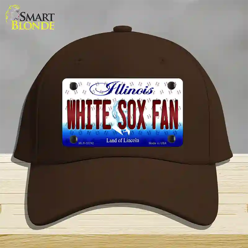 White Sox Fan Illinois Novelty License Plate Hat Cotton / Dark Brown