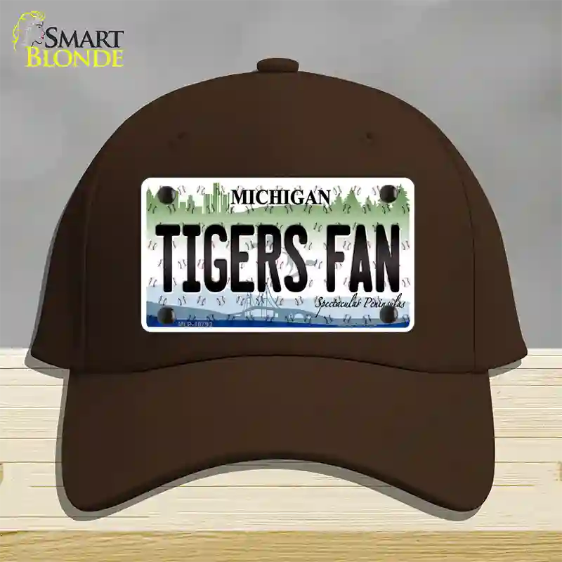 Tigers Fan Michigan Novelty License Plate Hat Cotton / Dark Brown