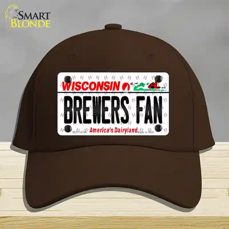 Brewers Fan Wisconsin Novelty License Plate Hat Cotton / Dark Brown