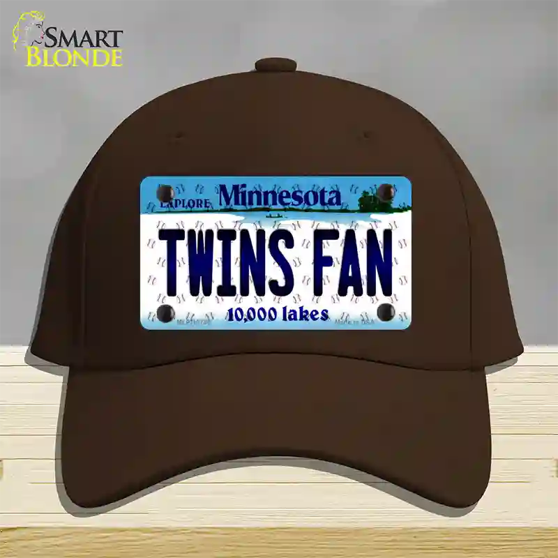 Twins Fan Minnesota Novelty License Plate Hat Cotton / Dark Brown