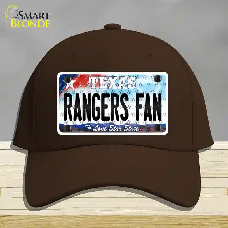 Rangers Fan Texas Novelty License Plate Hat Cotton / Dark Brown